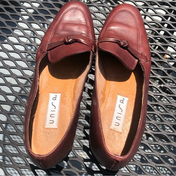 Unisa Leather Block Heal Loafers 8 - Picture 5 of 9